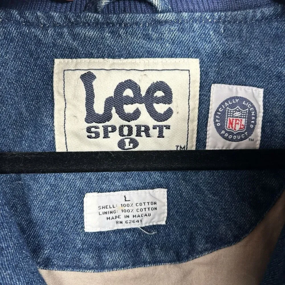 Lee Green Bay Packers Blue and Tan Denim Jacket - Picture 5 of 8